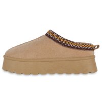Damen Pantoffeln in Beige
