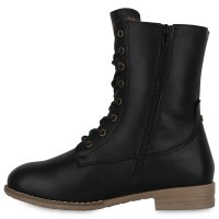 Damen Schnürstiefeletten in Schwarz