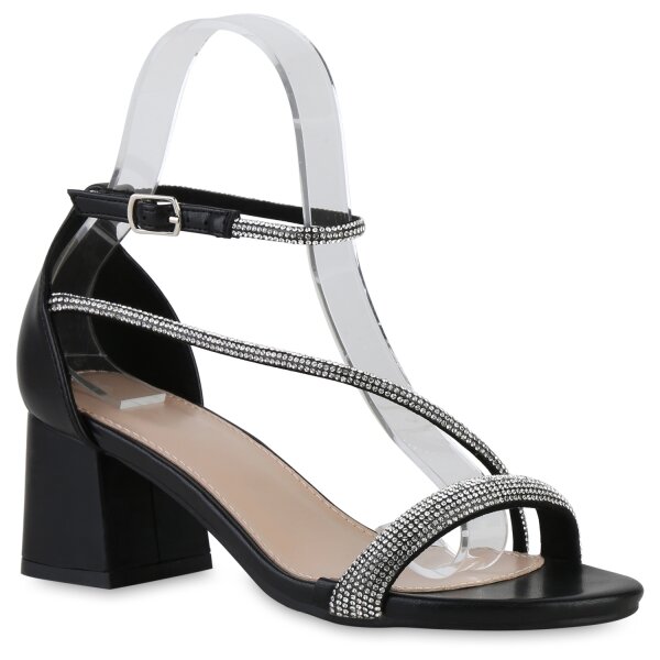 Damen Riemchensandaletten in Schwarz