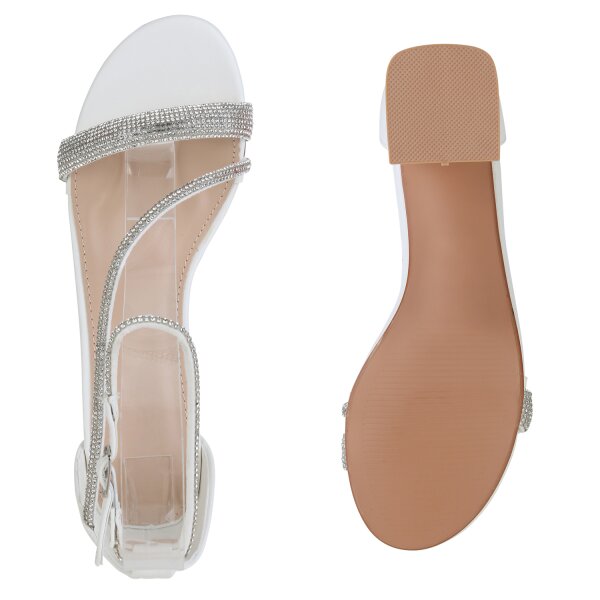 Damen Riemchensandaletten in Weiss