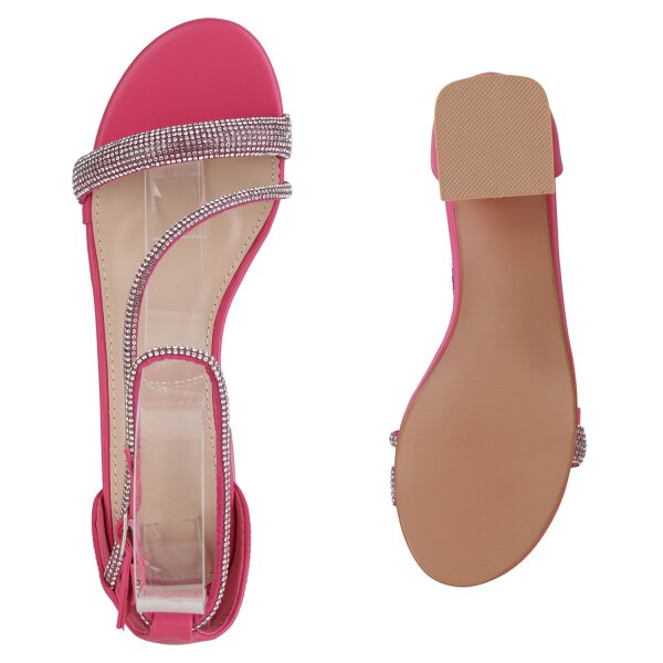 Damen Riemchensandaletten in Fuchsia