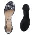 Damen Klassische Sandaletten in Schwarz Grau Weiss Muster