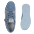 Damen Sneaker Wedges in Blau Silber Metallic