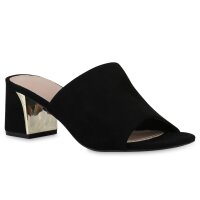 Damen Pantoletten in Schwarz