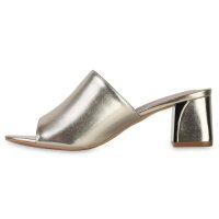 Damen Pantoletten in Gold