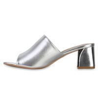 Damen Pantoletten in Silber