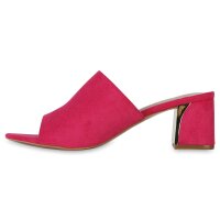 Damen Pantoletten in Fuchsia