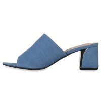 Damen Pantoletten in Blau