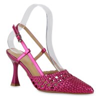 Damen Slingpumps in Fuchsia Metallic