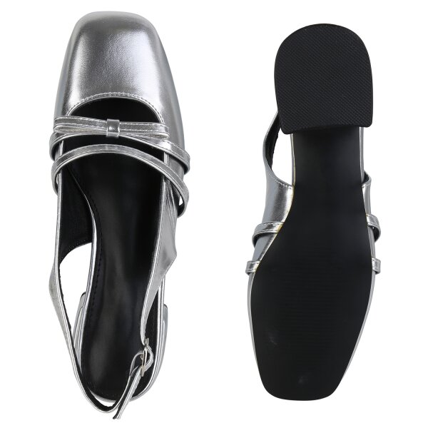 Damen Slingpumps in Silber