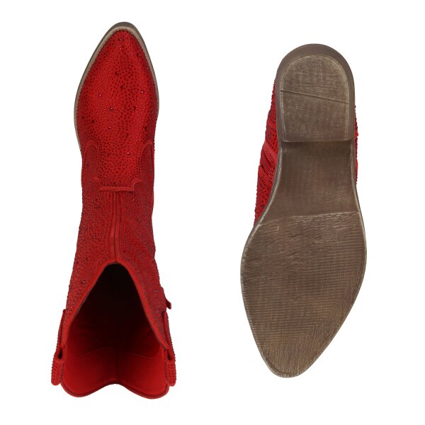 Damen Cowboystiefel in Rot
