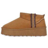 Damen Winter Boots in Hellbraun