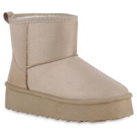 Damen Winter Boots in Beige