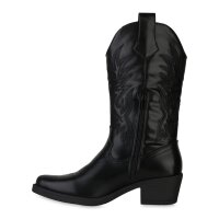 Damen Cowboystiefel in Schwarz