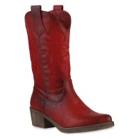 Damen Cowboystiefel in Rot