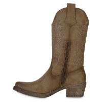 Damen Cowboystiefel in Khaki