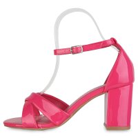 Damen Klassische Sandaletten in Fuchsia Lack