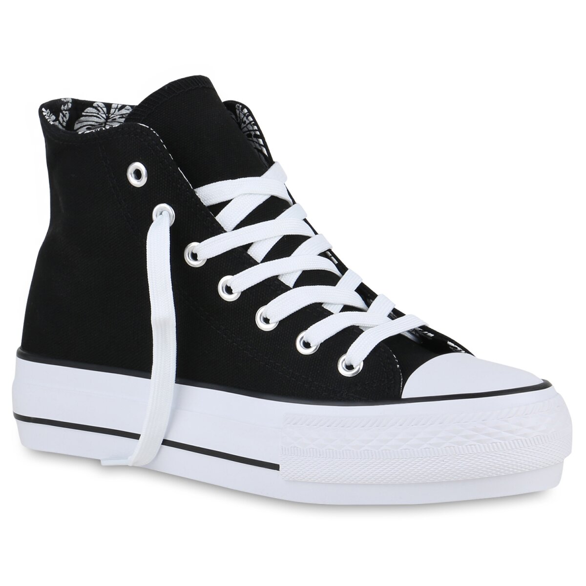 high top sneaker damen schwarz