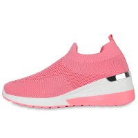Damen Slip Ons in Neon Pink