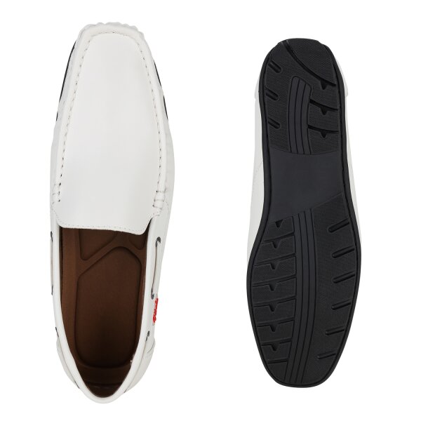 Herren Mokassins in Weiss