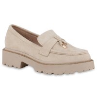 Damen Plateauschuhe in Beige