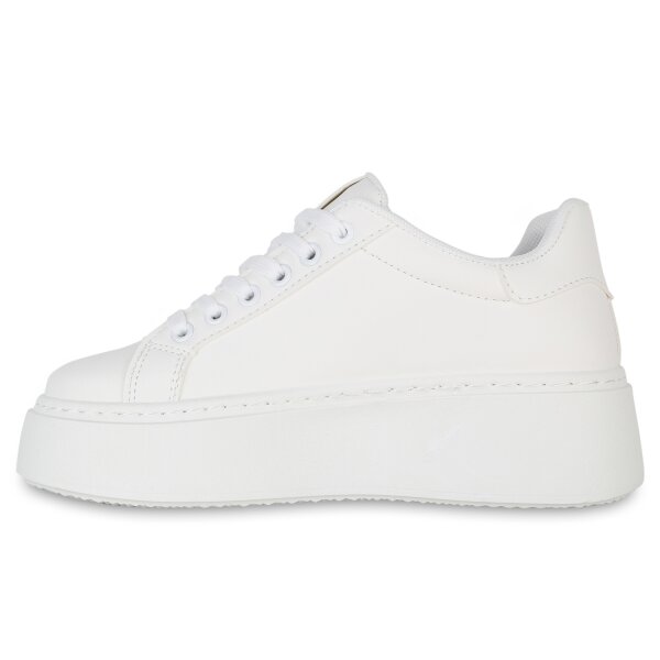 Damen Plateau Sneaker in Weiss