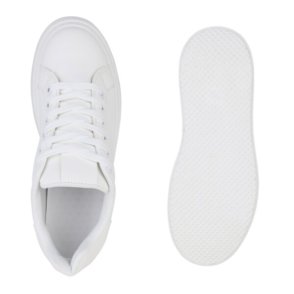 Damen Plateau Sneaker in Weiss