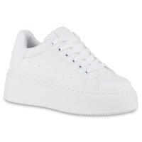 Damen Plateau Sneaker in Weiss