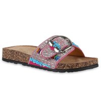 Damen Pantoletten in Fuchsia