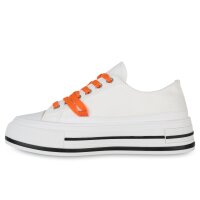Damen Sneaker Low in Weiss Orange