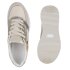 Damen Plateau Sneaker in Beige Gold Metallic