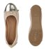 Damen Klassische Ballerinas in Beige Lack