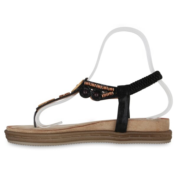 Damen Zehentrenner in Schwarz