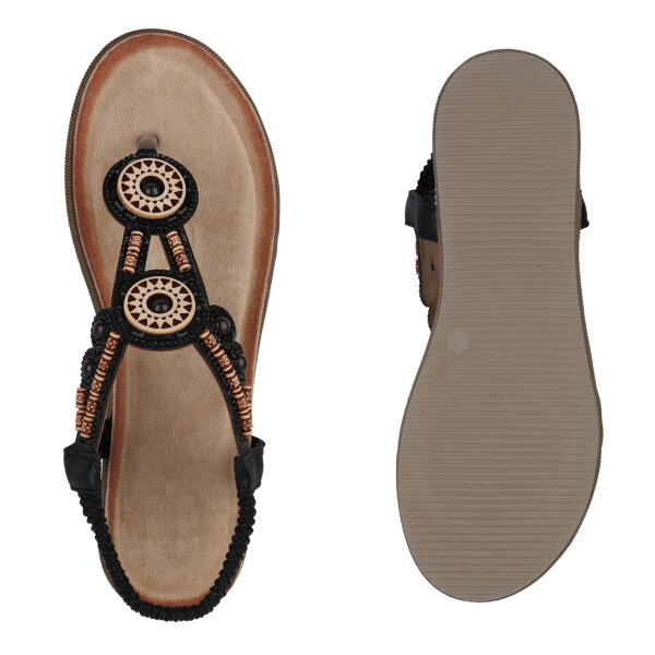 Damen Zehentrenner in Schwarz