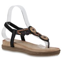 Damen Zehentrenner in Schwarz