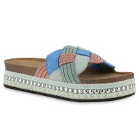 Damen Pantoletten in Hellgrün