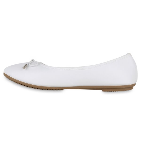 Damen Klassische Ballerinas in Weiss