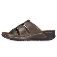 Damen Komfort Sandalen in Grau Metallic