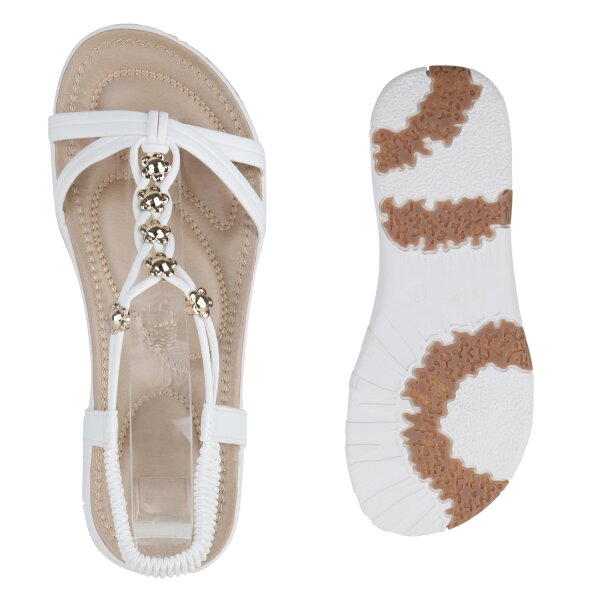 Damen Riemchensandalen in Weiss