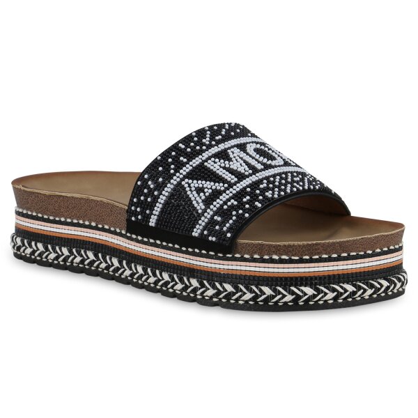 Damen Pantoletten in Schwarz