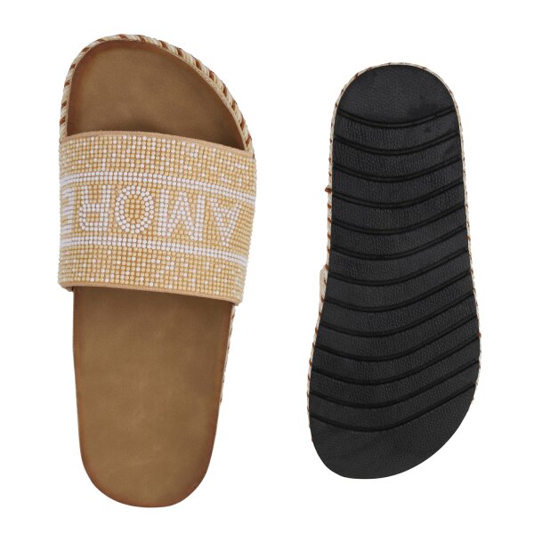 Damen Pantoletten in Beige