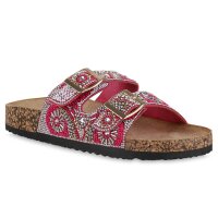 Damen Pantoletten in Fuchsia