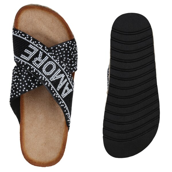 Damen Pantoletten in Schwarz