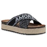 Damen Pantoletten in Schwarz