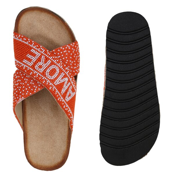Damen Pantoletten in Orange