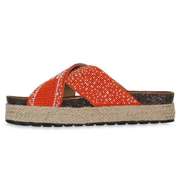 Damen Pantoletten in Orange
