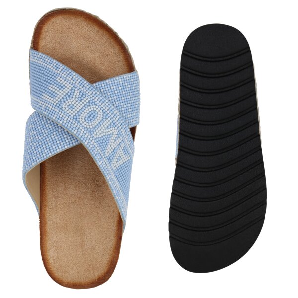 Damen Pantoletten in Blau