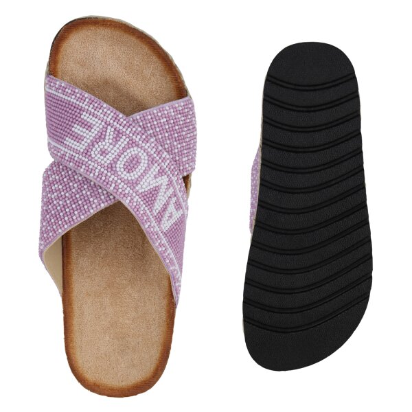 Damen Pantoletten in Helllila