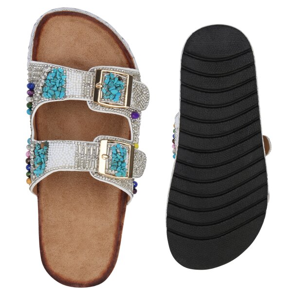 Damen Pantoletten in Weiss