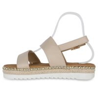Damen Plateau Sandaletten in Beige